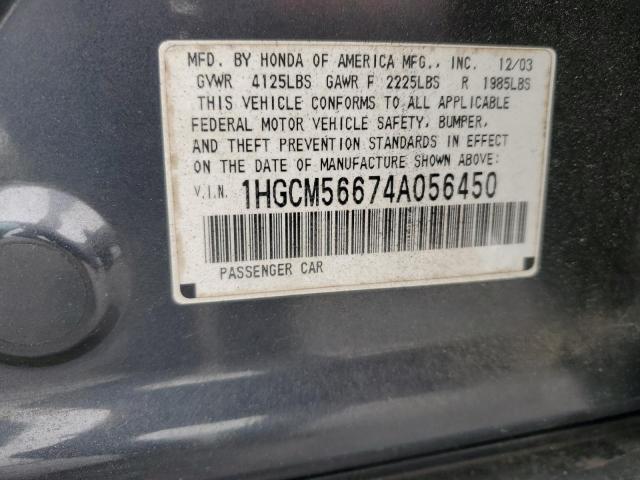 Photo 11 VIN: 1HGCM56674A056450 - HONDA ACCORD 