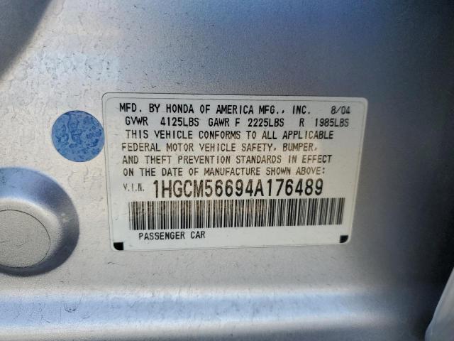 Photo 11 VIN: 1HGCM56694A176489 - HONDA ACCORD EX 