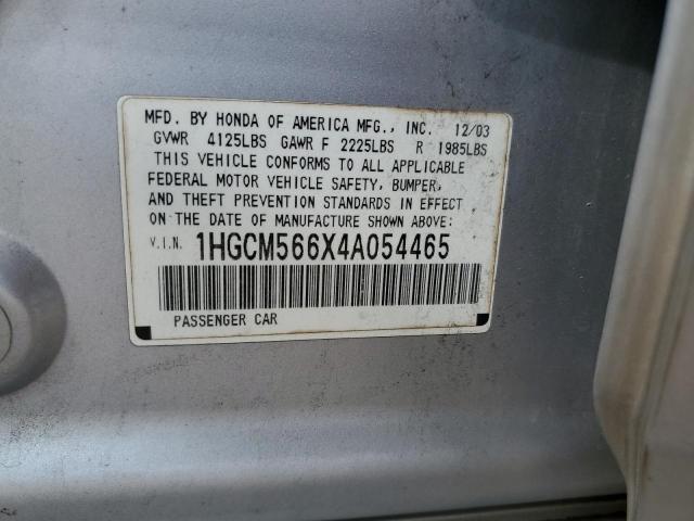 Photo 11 VIN: 1HGCM566X4A054465 - HONDA ACCORD EX 