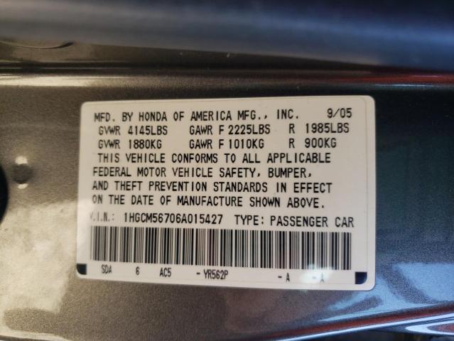 Photo 11 VIN: 1HGCM56706A015427 - HONDA ACCORD EX 