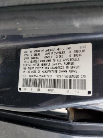 Photo 11 VIN: 1HGCM56726A067237 - HONDA ACCORD 