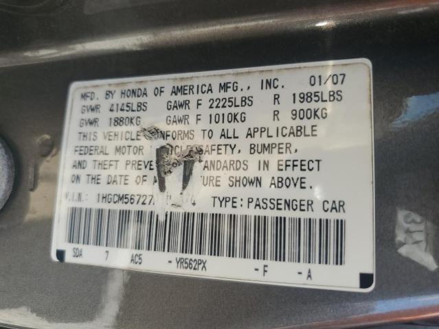 Photo 11 VIN: 1HGCM56727A101324 - HONDA ACCORD 