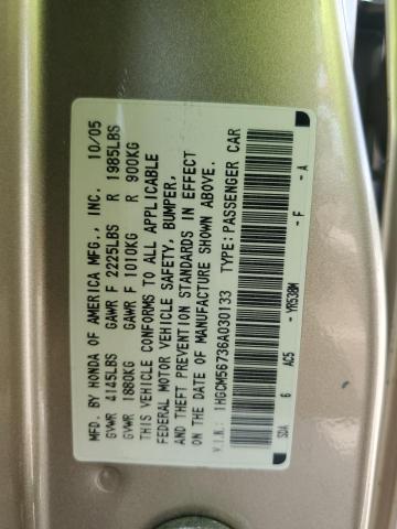 Photo 11 VIN: 1HGCM56736A030133 - HONDA ACCORD EX 