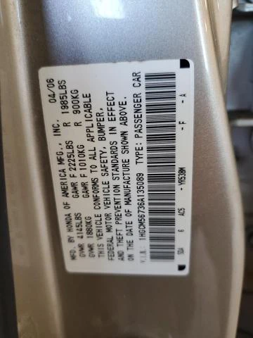 Photo 11 VIN: 1HGCM56736A135089 - HONDA ACCORD EX 