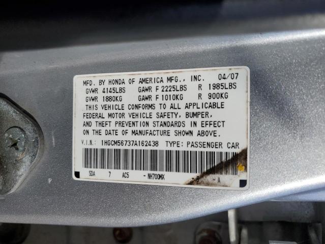 Photo 11 VIN: 1HGCM56737A162438 - HONDA ACCORD 