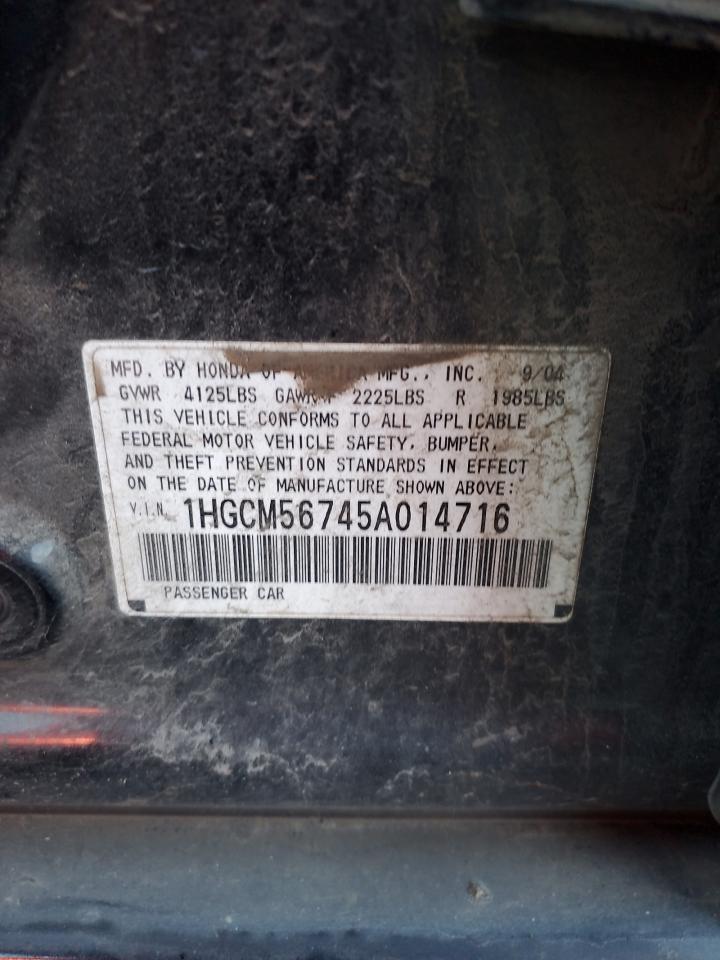 Photo 11 VIN: 1HGCM56745A014716 - HONDA ACCORD 