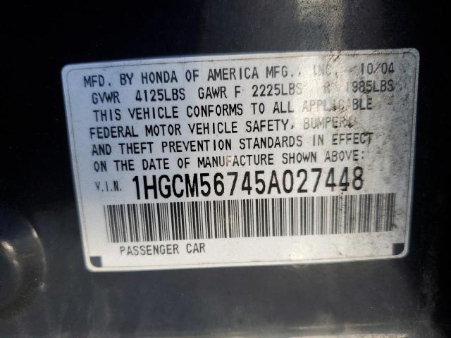 Photo 11 VIN: 1HGCM56745A027448 - HONDA ACCORD 