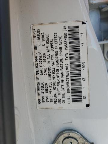 Photo 11 VIN: 1HGCM56757A097012 - HONDA ACCORD EX 