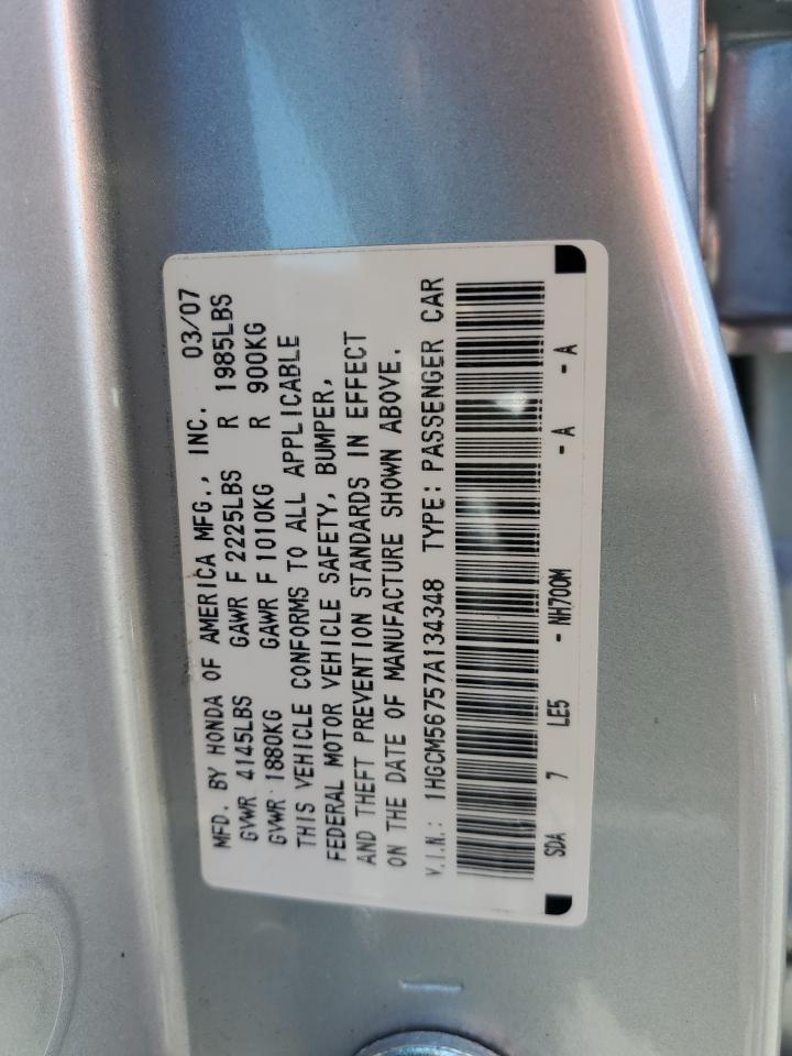 Photo 11 VIN: 1HGCM56757A134348 - HONDA ACCORD 