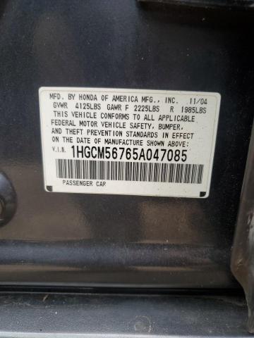 Photo 11 VIN: 1HGCM56765A047085 - HONDA ACCORD EX 