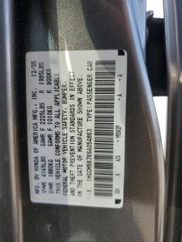 Photo 11 VIN: 1HGCM56766A054863 - HONDA ACCORD EX 