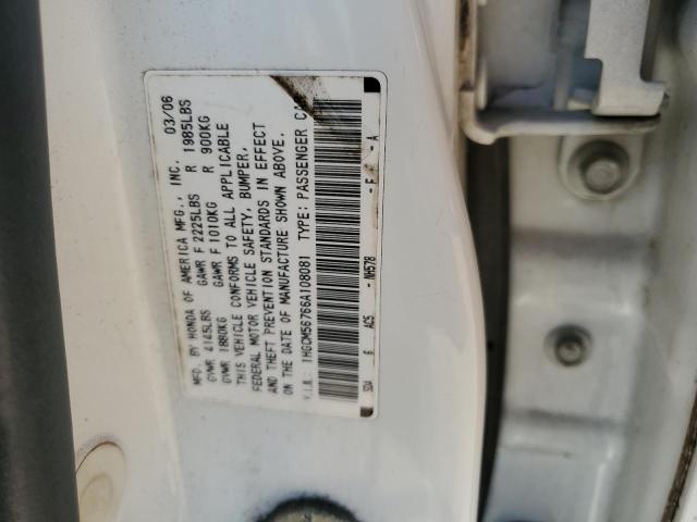 Photo 11 VIN: 1HGCM56766A108081 - HONDA ACCORD EX 