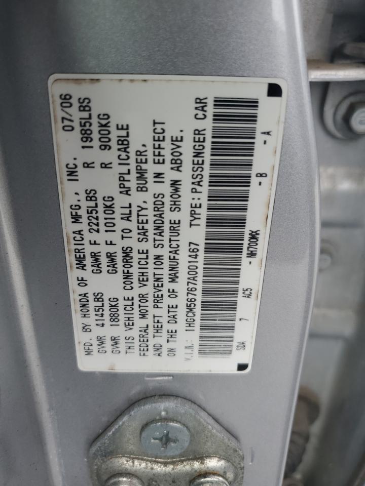 Photo 11 VIN: 1HGCM56767A001467 - HONDA ACCORD 