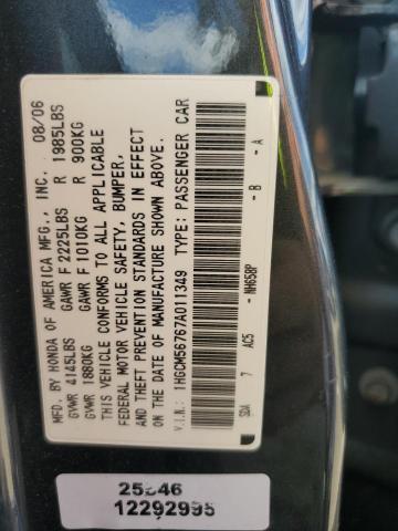 Photo 12 VIN: 1HGCM56767A011349 - HONDA ACCORD EX 