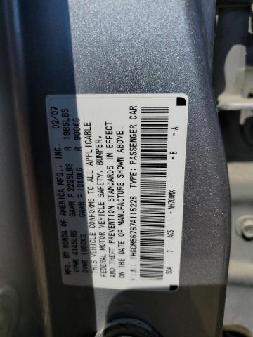 Photo 11 VIN: 1HGCM56767A115226 - HONDA ACCORD EX 