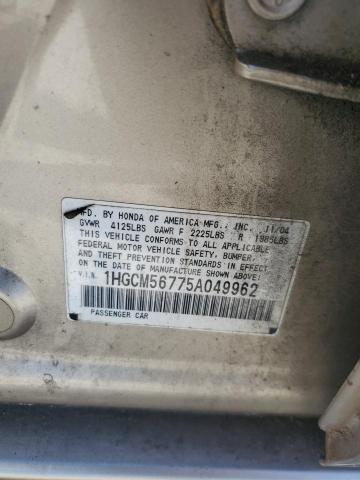 Photo 11 VIN: 1HGCM56775A049962 - HONDA ACCORD EX 