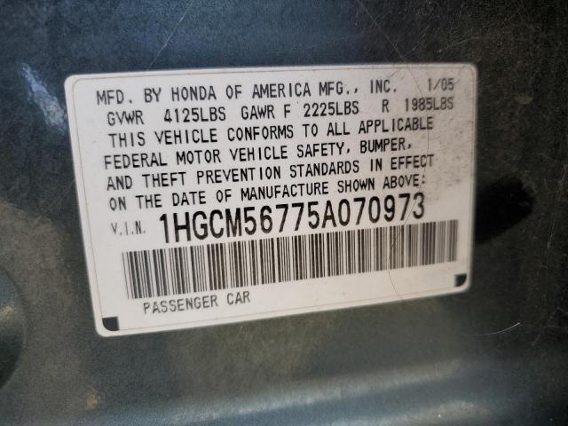 Photo 11 VIN: 1HGCM56775A070973 - HONDA ACCORD EX 