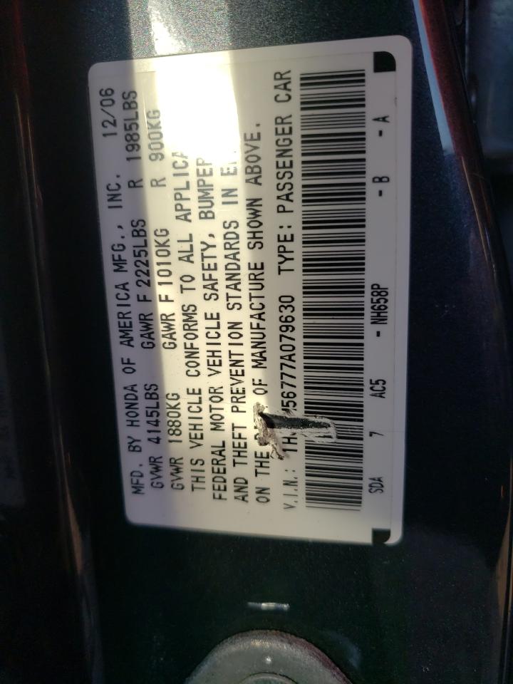 Photo 11 VIN: 1HGCM56777A079630 - HONDA ACCORD 