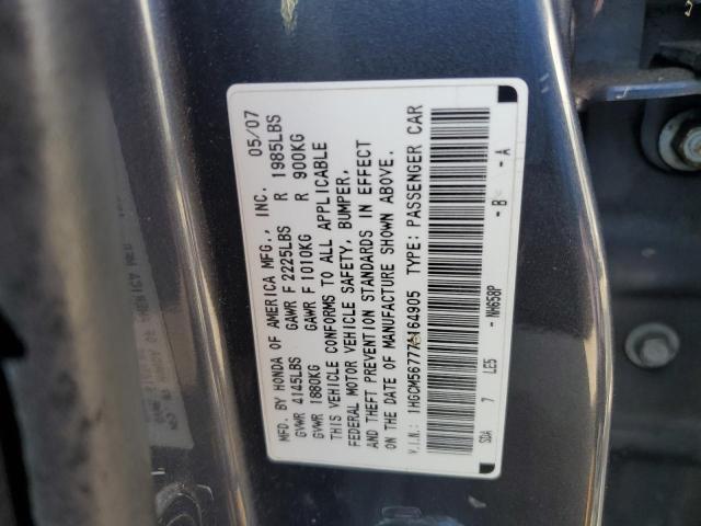 Photo 11 VIN: 1HGCM56777A164905 - HONDA ACCORD EX 