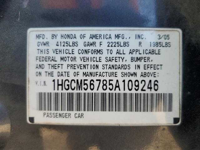 Photo 11 VIN: 1HGCM56785A109246 - HONDA ACCORD EX 