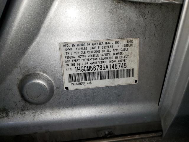 Photo 11 VIN: 1HGCM56785A145745 - HONDA ACCORD EX 