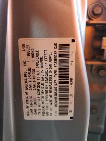 Photo 11 VIN: 1HGCM56786A071437 - HONDA ACCORD EX 