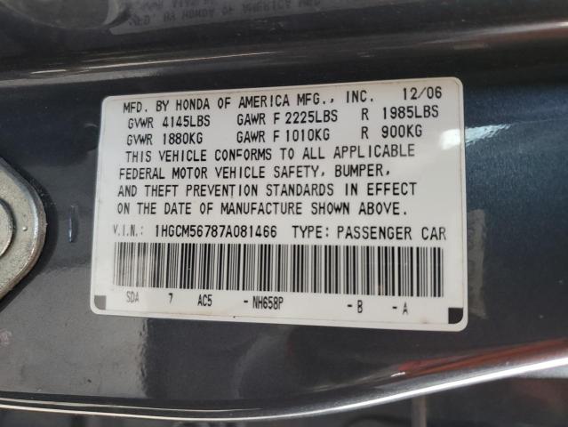 Photo 11 VIN: 1HGCM56787A081466 - HONDA ACCORD EX 