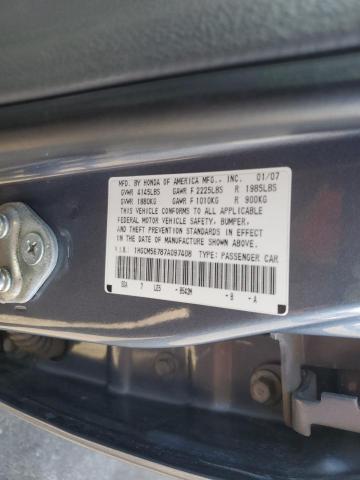 Photo 12 VIN: 1HGCM56787A097408 - HONDA ACCORD EX 