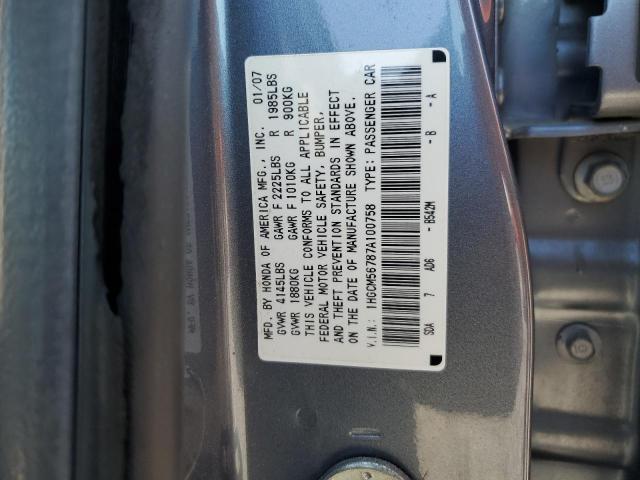 Photo 11 VIN: 1HGCM56787A100758 - HONDA ACCORD EX 