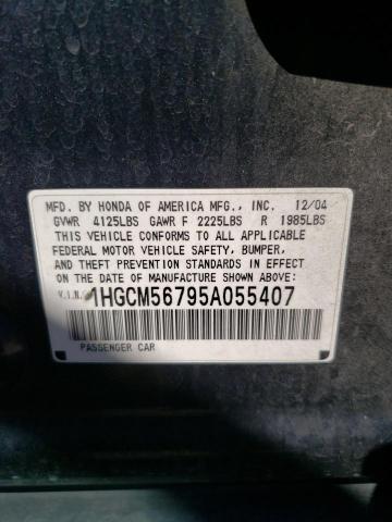 Photo 11 VIN: 1HGCM56795A055407 - HONDA ACCORD EX 