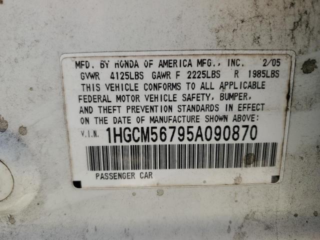 Photo 12 VIN: 1HGCM56795A090870 - HONDA ACCORD EX 