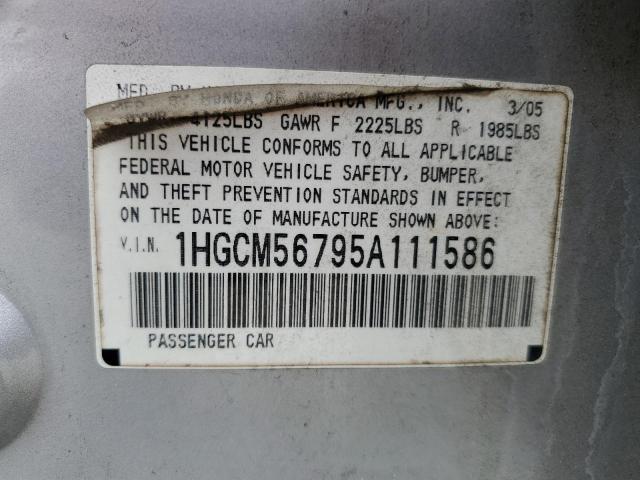 Photo 11 VIN: 1HGCM56795A111586 - HONDA ACCORD EX 