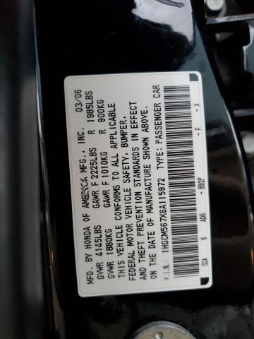 Photo 11 VIN: 1HGCM567X6A115972 - HONDA ACCORD 