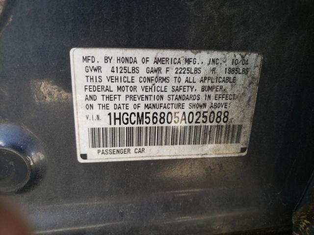 Photo 11 VIN: 1HGCM56805A025088 - HONDA ACCORD EX 