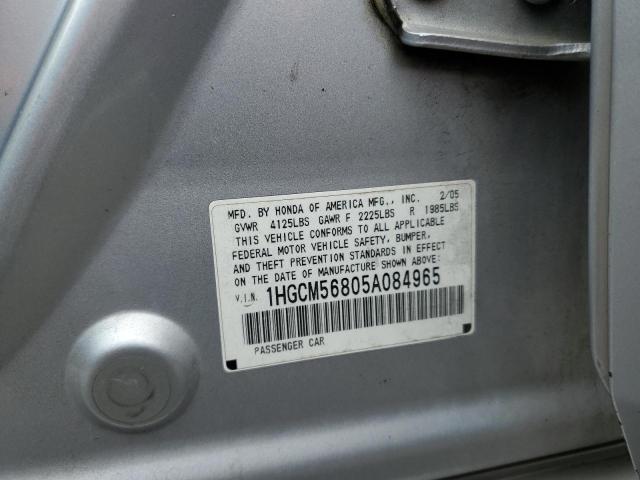 Photo 11 VIN: 1HGCM56805A084965 - HONDA ACCORD EX 