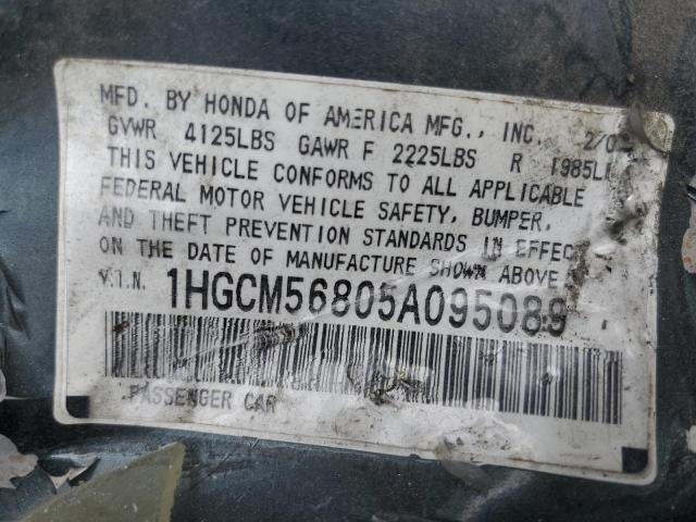 Photo 11 VIN: 1HGCM56805A095089 - HONDA ACCORD EX 