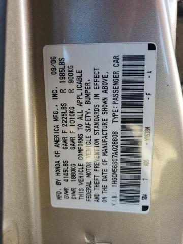 Photo 11 VIN: 1HGCM56807A028608 - HONDA ACCORD 