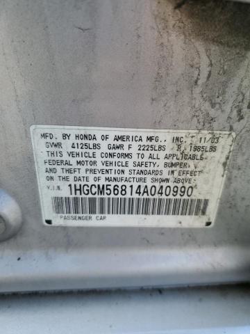 Photo 11 VIN: 1HGCM56814A040990 - HONDA ACCORD 