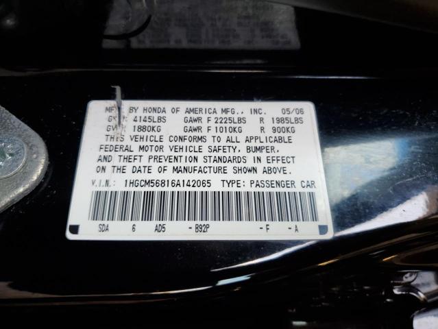 Photo 12 VIN: 1HGCM56816A142065 - HONDA ACCORD EX 