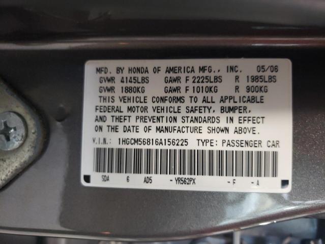 Photo 12 VIN: 1HGCM56816A156225 - HONDA ACCORD 