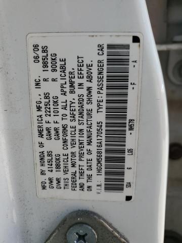 Photo 11 VIN: 1HGCM56816A170545 - HONDA ACCORD EX 