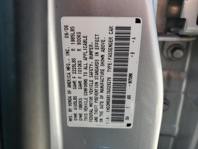 Photo 11 VIN: 1HGCM56817A029279 - HONDA ACCORD 