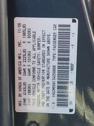 Photo 11 VIN: 1HGCM56817A056868 - HONDA ACCORD 