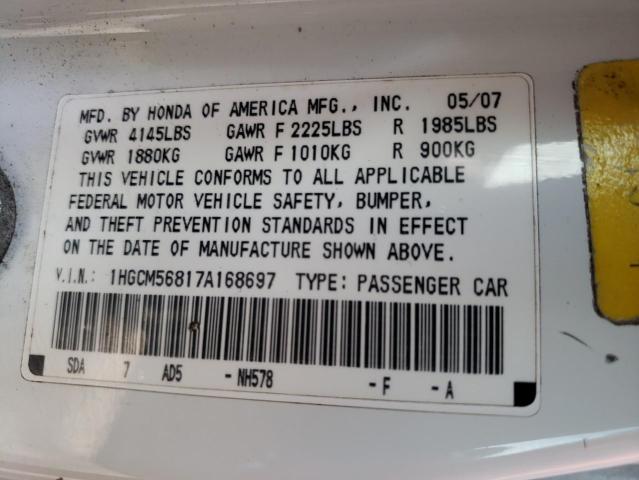 Photo 12 VIN: 1HGCM56817A168697 - HONDA ACCORD 