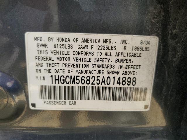 Photo 11 VIN: 1HGCM56825A014898 - HONDA ACCORD EX 