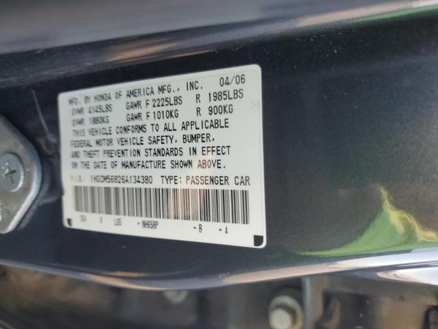 Photo 11 VIN: 1HGCM56826A134380 - HONDA ACCORD EX 