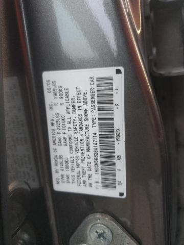 Photo 11 VIN: 1HGCM56826A147114 - HONDA ACCORD EX 