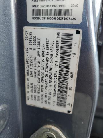 Photo 11 VIN: 1HGCM56827A126765 - HONDA ACCORD EX 