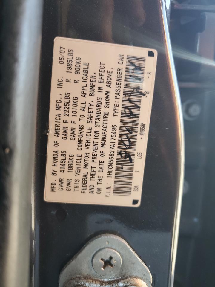 Photo 12 VIN: 1HGCM56827A175495 - HONDA ACCORD 