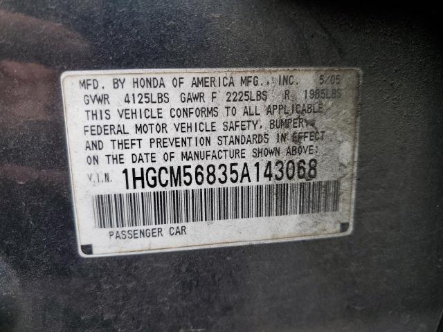 Photo 11 VIN: 1HGCM56835A143068 - HONDA ACCORD 